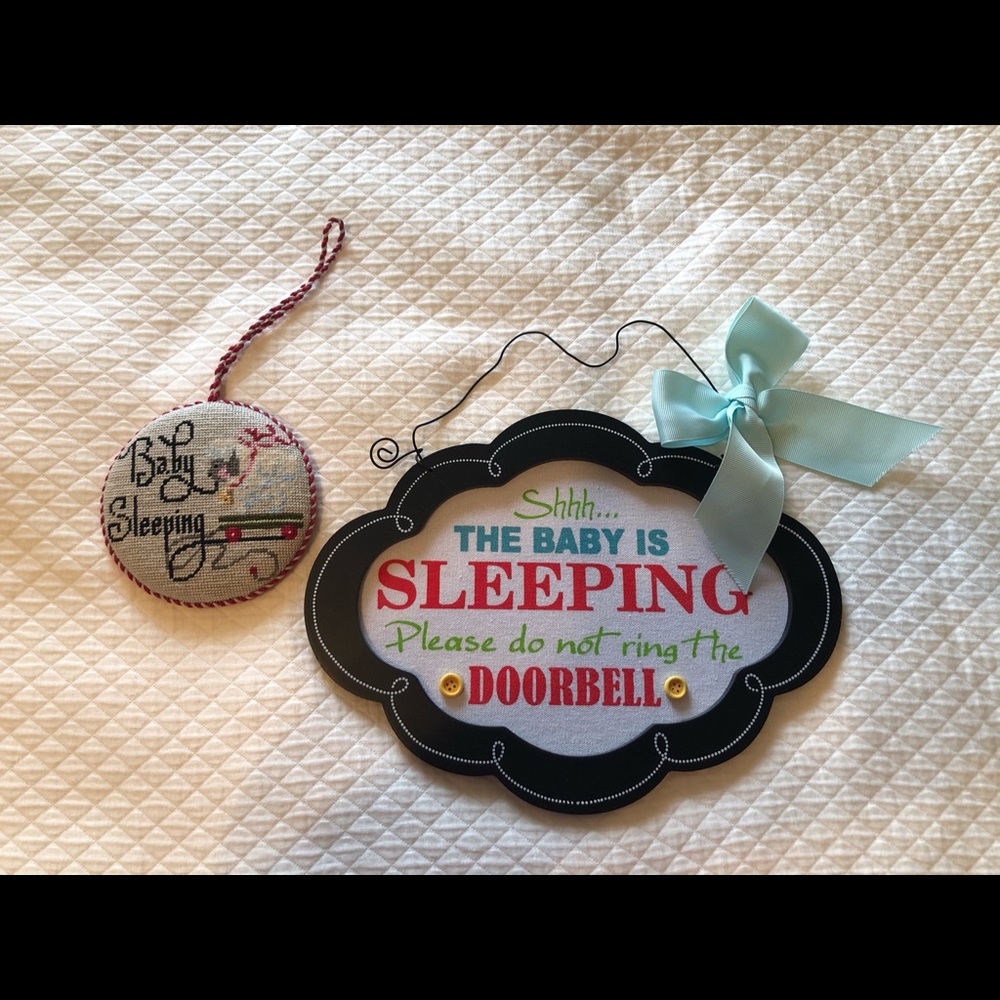 Sleeping Baby Door Signs